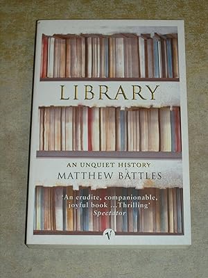 Seller image for Library: An Unquiet History for sale by Neo Books