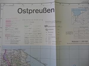 Landkarte Ostpreußen in 6 Farben. Neudruck der Karte 1961. Herausgegeben von der amtlichen Anstal...