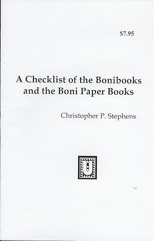 A Checklist of the Bonibooks and the Boni Paper Books