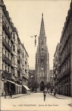 Bild des Verkufers fr Ansichtskarte / Postkarte Donostia San Sebastian Baskenland, Kirche des Guten Hirten zum Verkauf von akpool GmbH