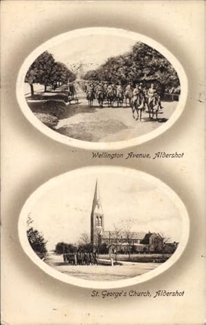 Seller image for Ansichtskarte / Postkarte Aldershot Hampshire England, Wellington Avenue, Kirche St. George for sale by akpool GmbH