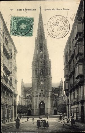 Bild des Verkufers fr Ansichtskarte / Postkarte Donostia San Sebastian Baskenland, Kirche des Guten Hirten zum Verkauf von akpool GmbH