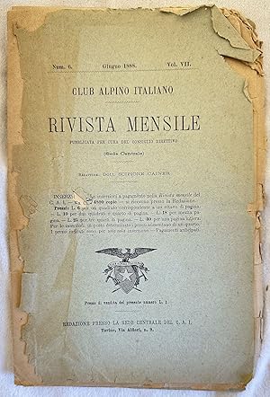 CLUB ALPINO ITALIANO NUM. 6 GIUGNO 1888 VOL. VII,