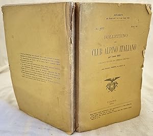 BOLLETTINO DEL CLUB ALPINO ITALIANO PER L'ANNO 1892 PUBBLICATO PER CURA DEL CONSIGLIO DIRETTIVO,