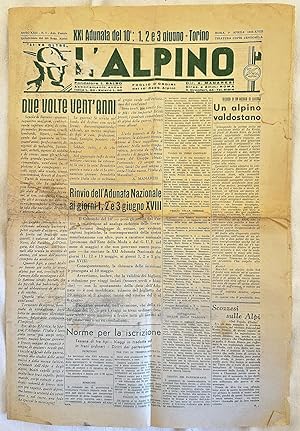 L'ALPINO N. 7 ROMA 1 APRILE 1940,