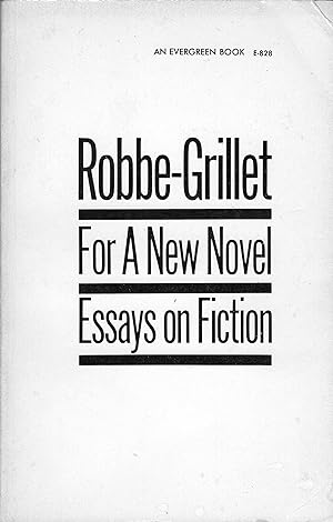 Seller image for For a New Novel: Essays on Fiction -- E-828 for sale by A Cappella Books, Inc.