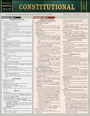 Immagine del venditore per Constitutional Law : A Quickstudy Laminated Reference Guide venduto da GreatBookPrices