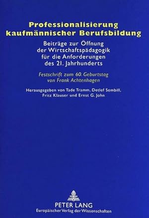 Seller image for Professionalisierung kaufmnnischer Berufsbildung for sale by BuchWeltWeit Ludwig Meier e.K.