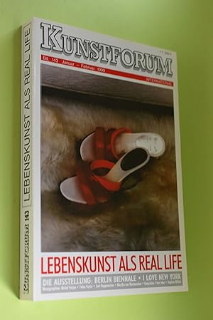 Bild des Verkufers fr Kunstforum *143*: Lebenskunst als Real Life; Die Ausstellung Berlin Biennale; I love New York; Monografien Michel Verjux, Felice Varini, Gert Rappenecker, Marijke van Warmerdam Kunstforum International 143: die aktuelle Zeitschrift fr alle Bereiche der bildenden Kunst. zum Verkauf von Antiquariat Biebusch