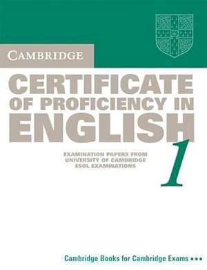 Immagine del venditore per Cambridge Certificate of Proficiency in English 1 Student's Book: Examination Papers from the University of Cambridge Local Examinations Syndicate (Paperback) venduto da AussieBookSeller