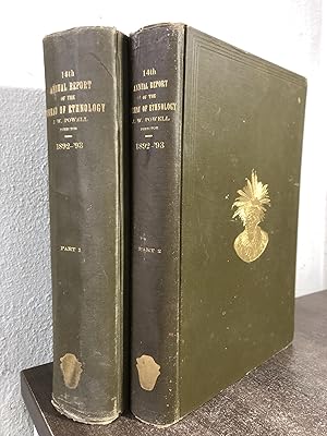 Seller image for Fourteenth Annual Report of the Bureau of Ethnology.1892-93, in Two Parts [Complete 2-Volume Set] 14th Report - J. W. Powell; Walter James Hoffman; George Parker Winship; James Mooney for sale by Big Star Books