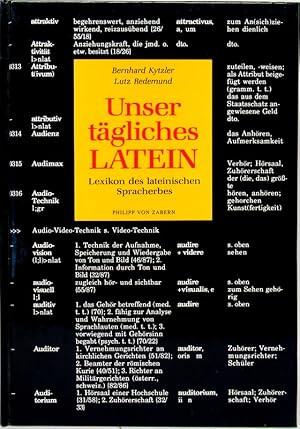 Bild des Verkufers fr Unser tgliches Latein. Lexikon des lateinischen Spracherbes. zum Verkauf von Antiquariat Richart Kulbach