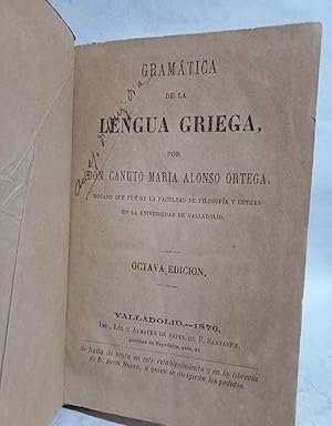 Imagen del vendedor de Gramtica de la Lengua Griega a la venta por Libros de Ultramar Alicante