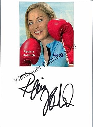 Original Autogramm Regina Halmich /// Autogramm Autograph signiert signed signee