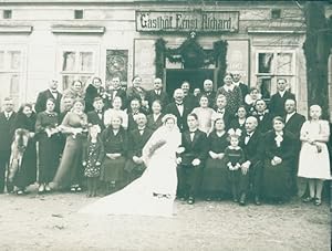 Bild des Verkufers fr Foto Sonnenberg in Brandenburg, Hochzeit 19. Dezember 1936, Gasthof Ernst Richard zum Verkauf von akpool GmbH