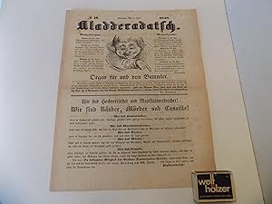 Kladderadatsch. Organ für und von Bummler, No. 10: Sonntag, den 9. Juli 1848. Mit Holzschnitten.