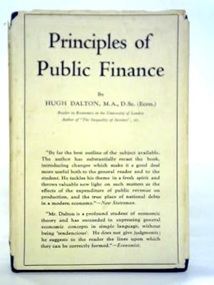 Bild des Verkufers fr Principles Of Public Finance zum Verkauf von World of Rare Books