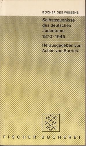 Immagine del venditore per Selbstzeugnisse des deutschen Judentums 1870-1945. venduto da Antiquariat Jterbook, Inh. H. Schulze