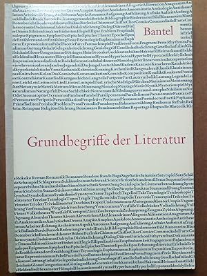 Bild des Verkufers fr Grundbegriffe der Literatur. zum Verkauf von Versandantiquariat Jena