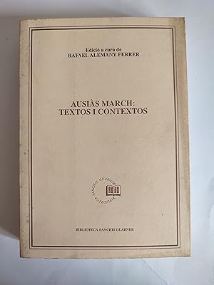 Imagen del vendedor de Ausis March: textos i contextos. a la venta por TURCLUB LLIBRES I OBRES