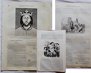 SEMANARIO PINTORESCO ESPAÑOL Nº 16 1852: Retrato de Boabdil (1483), Las ranas de Sartilly, Viajero