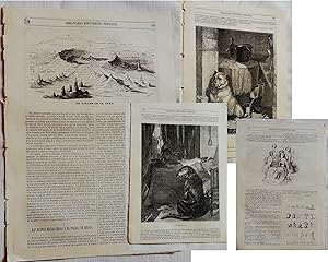 SEMANARIO PINTORESCO ESPAÑOL Nº 39 1852: Un volcán en la luna, el perro del amo y el del criado