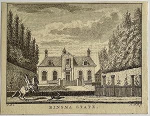 Antieke prent Friesland: Rinsma State (Dantumadeel).