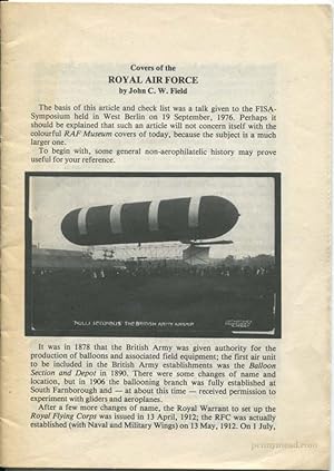 Bild des Verkufers fr Covers of the Royal Air Force zum Verkauf von Pennymead Books PBFA