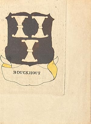 [Heraldic coat of arms] Coloured coat of arms of the Bouckhout family, family crest, 1 p.