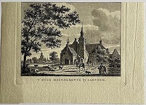 Antieke prent Gelderland: 't Huis Meinderswyk by Aarnhem (Arnhem).