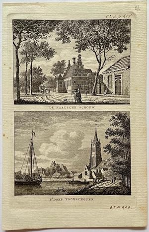 Topography 1792 | De Haagsche Schouw. / 't Dorp Voorschoten, 1 p.