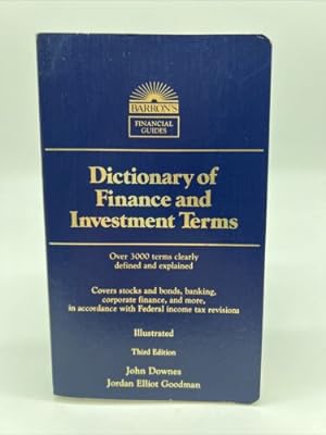 Bild des Verkufers fr Barron's Dictionary of Finance and Investment Terms zum Verkauf von Dean Family Enterprise