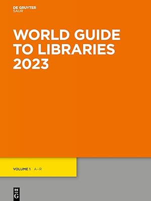 Bild des Verkufers fr World Guide to Libraries 2023 zum Verkauf von moluna
