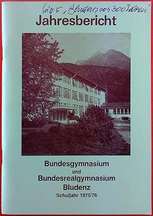 Seller image for Jahresbericht Bundesgymnasium und Bundesrealgymnasium Bludenz Schuljahr 1975/76 for sale by biblion2