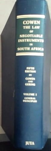 Seller image for Cowen, the law of negotiable instruments in South Africa. Volume 1 Only : General Principles for sale by Chapter 1