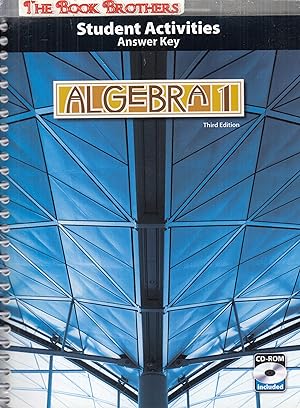 Seller image for Algebra 1 Student Activities Answer Key, Teacher Gr9 Third Edition;CD-ROM ( also a seperate 318 pages Student Activities Book for sale by THE BOOK BROTHERS