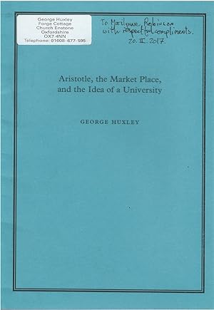 Seller image for Aristotle, the Market Place, and the Idea of a University for sale by The Haunted Bookshop, LLC