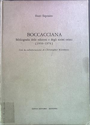 Bild des Verkufers fr Boccacciana: Bibliografia delle Edizioni e degli Scritti Critici (1939-1974). Bibliografia e Storia della Critica zum Verkauf von books4less (Versandantiquariat Petra Gros GmbH & Co. KG)