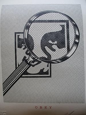 Obey: Magnifying Glass / Cream; (Signed by artist Shepard Fairey)
