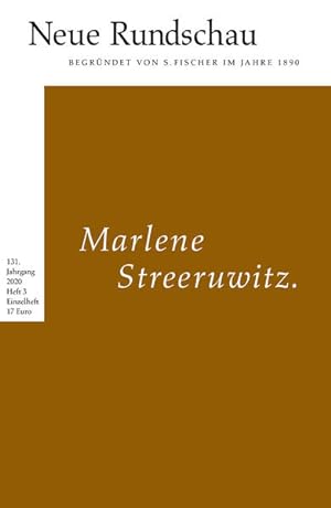 Neue Rundschau 2020/3 Marlene Streeruwitz.
