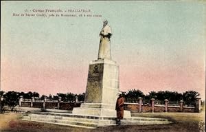 Ansichtskarte / Postkarte Brazzaville Französisch Kongo, Mme de Bayser Gratry, pres du Monument, ...