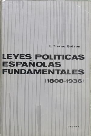 Imagen del vendedor de Leyes polticas espaolas fundamentales (1808- 1936) a la venta por Librera Alonso Quijano