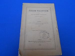 Forum vocontium indiqué par les documents historiques avec une carte dépliante
