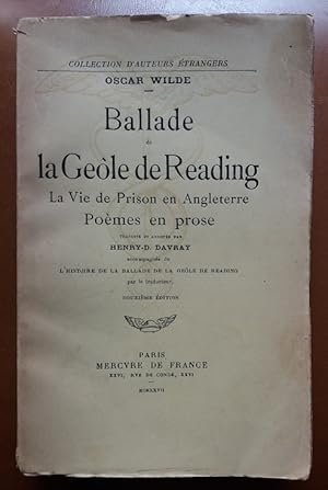 Seller image for BALLADE DE LA GEOLE DE READING - La Vie de Prison en Angleterre - Poemes en prose for sale by CARIOU1