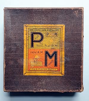 P M - Plus & Minus - The Game for Everyone - orig. Card Game around 1930 with 4 playing boards, 4...