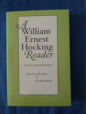 Seller image for A William Ernest Hocking Reader: with Commentary (The Vanderbilt Library of American Philosophy) for sale by Antiquariat BehnkeBuch