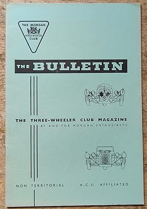 Imagen del vendedor de The Bulletin August 1970 The Three-Wheeler Club Magazine a la venta por Shore Books