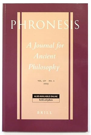 Bild des Verkufers fr Phronesis: A Journal for Ancient Philosophy: Vol. LIV No. 2 2009 zum Verkauf von PsychoBabel & Skoob Books