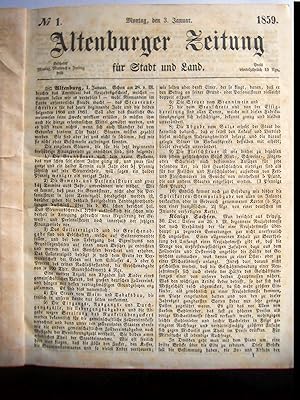 Altenburger Zeitung für Stadt u. Land. Jg. 1859 (Nr. 1-152).