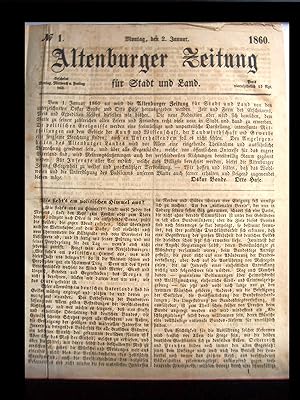 Altenburger Zeitung für Stadt u. Land. Jg. 1860 (Nr. 1-153).